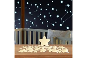 Homery świecące gwiazdki do pokoju dziecięcego – 100 świecących gwiazd samoprzylepnych o uspokajającej sile światła naklejki do pokoju dziecięcego – w zestawie kreatywne i instrukcja znaku zodiaku