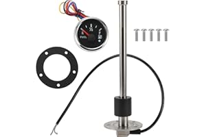 INFINAUTO 225mm Fuel Sending Unit and Gauge Kit 8.9" for Boat Car Vehicle Fuel Tank Sending Unit Fuel Level Sending Unit Gas Water Tank Sender