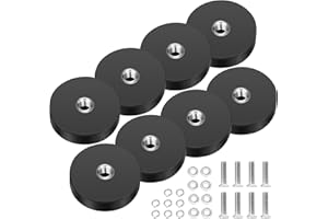 Wukong Gummierte Magnete Ø22mm, 8 Stück Stark Anti-Rutsch Mit M4 Flacher Faden, Magnete mit Gewinde für Fahrzeuge, Lampen, Befestigen von Werkzeugen