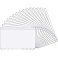 Delfino Binder Pockets, A6 Size 6 Holes Binder Zipper Folders for 6-Ring Notebook Binder Loose Leaf Bags, Waterproof PVC Pouch Document Filing Bags, Cash Budget Envelopes 15Pcs