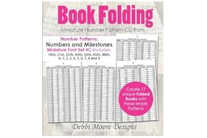 Debbi Moore Book Folding Miniature Font Set 4C Numbers & Milestones CD (326174)