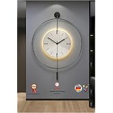 MetaQuartz Aksesuar Blackfred -b&uuml;y&uuml;k Boy (50X75CM)-abs G&ouml;bek-pilli Led-modern Duvar Saati blackfred90cm 50 x 75