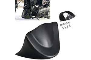 NATGIC Matte Black Motorcycle Front Chin Spoiler Air Dam for Harley Dyna Fat Bob Wide Glide FXD 2006-2017 Guzzi V7III Front Chin Spoiler Lower Cover Air Dam Fairing Cover Chin Fairing (1 PCS)