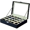 UnionPlus 8-Slots Sunglasses Case Organizer, Eyeglass Glasses Display Holder Collector, Multiple Sunglasses Storage Case