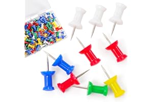 MOBOOY 150 Multicolor Map Push Pins for Pinboard, Reusable Cork Board Pin Drawing Pins with Storage Box, Decorative Thumb Tacks Poster Pins for Cork Notice Pinboard Bulletin Board - School & Office Home Use