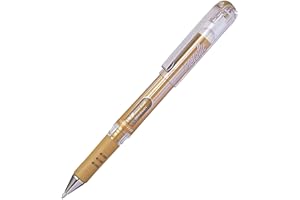 Pentel 1,0 mm końcówka hybrydowy uchwyt żelowy Dx metaliczny złoty atrament długopis z masywną beczką - złoty