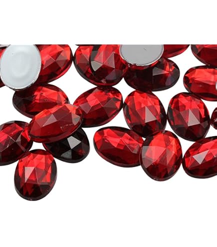 Acryl-Cabochons Rund 7 Mm – 100 Stück, Rot Rubin, Für Schmuck, Cosplay, Basteln