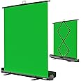 EMART Green Screen 165 x 220cm, Chroma Key Panel Photography Background, Green Backdrop with Stand for Photo Studio, Streaming, Video Conferencing, TikTok, Zoom