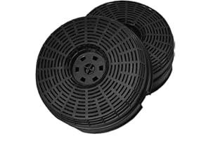 AllSpares Aktivkohlefilter (x2) für Dunstabzugshauben geeignet für Bosch DHZ2600 / 00752620, Whirlpool AKB000 / Type 58, Samsung MA-CF102, Elica CFC0038000 und Respekta CFC0038000 (Ø142mm)