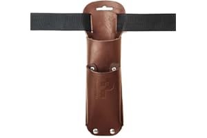 FERRARI PELLE Porta Forbice e Seghetto, Fondina doppia, in Vero Cuoio, Cintura Inclusa