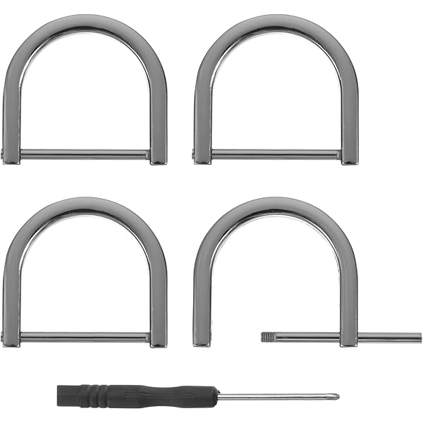 Anelli A D In Lega Di Zinco - 6 Pezzi Con Fibbia A Vite - Per Borse, Cinture, Zaini - Oro, Argento, Nero - Foto 3