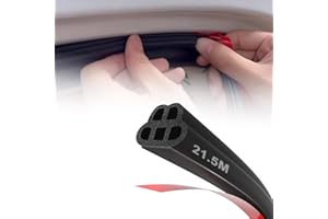 NAYOTAA Auto TüRdichtung, Universal Gummidichtung FüR AutotüR, Auto Dichtung Selbstklebend, FüNf LöCher Doppelschicht AutotüR Gummidichtung Kantenschutz (70.5ft/21.5m)