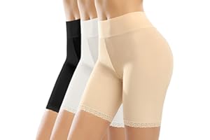 Vijamiy Panty Anti Frottement Cuisse Femme Invisible Short sous Robe Dentelle Boxer Shorty Confortable Legging Court sans Couture Shorty