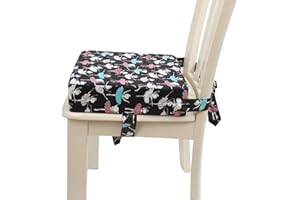 Coussin Rehausseur Chaise Enfant Portable Réhausseur Coussin De Siège, Fansu Enfants Eponge Confortable Coussins avec Longue Sangle pour Siège Chaises Hautes Chaises de Jardin (32x32x8cm,Ballet)