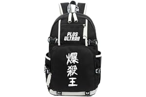 WANHONGYUE My Hero Academia Anime Luminous Backpack Student Schoolbag Laptop Book Bag Casual Dayback
