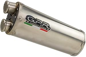 GPR Exhaust System GPR Auspuff kompatibel mit Suzu Burgman An 650 von 2002 bis 2012, komplette Krümmeranlage, E-geprüft, Serie Dual Inox
