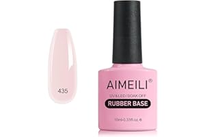 ‎AIMEILI AIMEILI Rubber Base Gel Soak Off UV LED Rubber Base Coat Nägel Unterlack Gel Nagellack Maniküre 10ml (435)