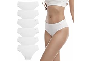 anqier Unterhosen Damen, 6er Pack Damenslips Baumwolle Mehrpack Panties Atmungsaktiv Slips Damen Bequeme Hipster Schlüpfer Frauen Unterwäsche