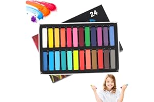 GNHG gesso senza polvere per bambini,24 pezzi di gessi colorati per strada non tossici, gesso lavabile per lavagna, disegno, scrittura, gioco all'aperto