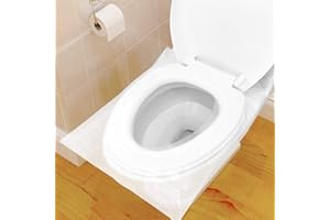 Protege WC Jetable, HTBAKOI Protection Toilette wc Jetable 60 PCS Couvre Siege Lunette wc Emballage Individuel Matériau Antibactérien Format Standard Cuvette Toilette Papier pour Voyage Enfants