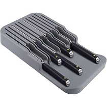 Organisateur De Tiroir M-Home - 6 Compartiments Bi-Matière Blanc/Gris - 39x31x4.5 Cm - Pour Couverts Et Ustensiles
