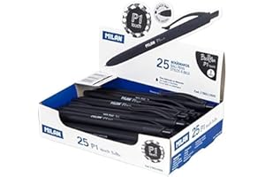 Boligrafo milan p1 retractil 1 mm touch negro