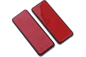 SHARPLACE Reflectores Rectangulares Rojos Universales Motocicleta Parte de Modificación