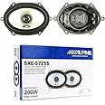 2 speakers compatible with ALPINE SXE-5725S coaxial 2-way oval 5 x 7" 13.00 x 18.00 cm 130 x 180 mm 35 watts rms 200 watts max 4 ohms, per pair