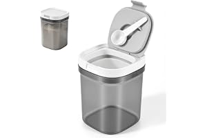 Qnbonrich vakuum kaffeburk 1300 ml lufttät med sked | Lufttät, ljusskyddad behållare för kaffepulver, mjölkpulver, protein oc