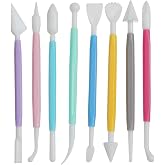 WOLMIK Fondant Tools, 8 Pieces Cake Decorating Tools, Icing, Sugar, Clay, Tools for Sculpting, Modelling Cakes, Baking Access
