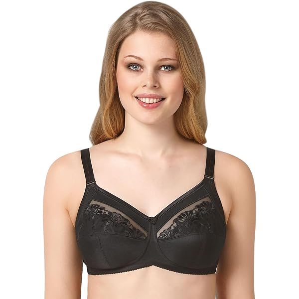 Anita Jana White Cotton Non-Wired Support Bra - 34I (US H Cup) Full Bust Comfort Bra