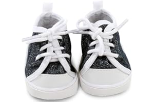 Götz 3402543 Sneaker Denim Puppenschuhe - Puppenkleidung & Puppenzubehör für Babypuppen Gr. S von 30 - 33 cm und Stehpuppen Gr. XS von 27 cm
