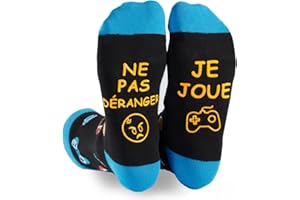 FLYWIND Cadeau Saint Valentin Homme Idee Chaussettes Humoristiques Homme 43-46 Cadeau Homme Chaussette Fantaisie Humour Rigolo Drôle Anniversaire Noël Papa