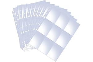 Oderra 576 Pochettes pour Cartes, 32 Pages de Pochette Carte Pokemon avec Poches des Deux côtés pour Cartes Trading Card Game Collection, Transparente pochette classeur carte