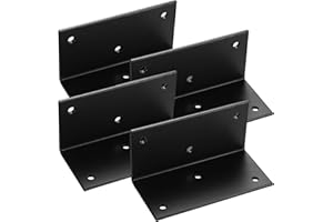 KEBITEDAMAI 4 Pcs Equerre Metal, Équerre de Fixation en Métal, Support en L Angle Droit, Equerre d'assemblage 90 Degrés Renforcée, Équerre de Coin pour Réparation Connecteur de Meubles(50 x 50 x 100 mm)