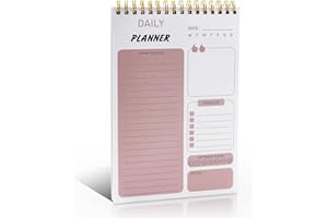 Wolepaz To Do List Notebook - A5 50 Page Daily To Do Plan, Planning Pad Checklist Productivity Note Pad for Work and Personal Organized(B)