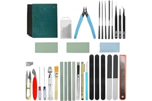 WMYCONGCONG Lot de 38 Kit d'outils pour maquettes Gundam Coffret d'outils de base pour modèles réduits Set de construction Hobby pour Modèle Assembler Construire Réparer Fixer