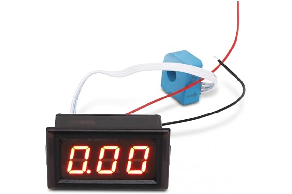 DC-amperemeter Digital Strömspänningsmätare med Hall-sensor, LED-skärm 50A Strömmätare med Hög Noggrannhet för Fordon