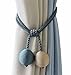 Produktbild Koala Superstore Einfache Vorhang Strap Hanging Vorhang Seil Tie Band-Zwei Knoten Bälle Blau und Beige