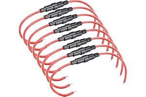 Guuzi 8 st 5×20 mm 32V 20A AGC Säkringshållare Inline Skruvtyp med 16 AWG Tråd