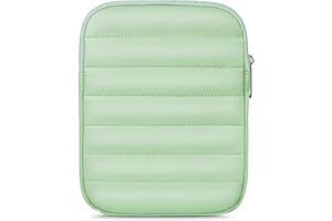Clezolraa 6-7 Inch Puffy Sleeve Case for All-New 6.8" Kindle Paperwhite 11th Gen 2021, 6" Kindle 11th Gen 2022/10th Gen 2019, Kindle Oasis, Protective Pouch Sleeve Bag Carrying Case, Agave Green
