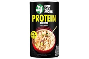 OneDayMore Porridge aux protéines pomme-cannelle nutritif - Idéal pour un petit-déjeuner sain et le contrôle du poids, 450g