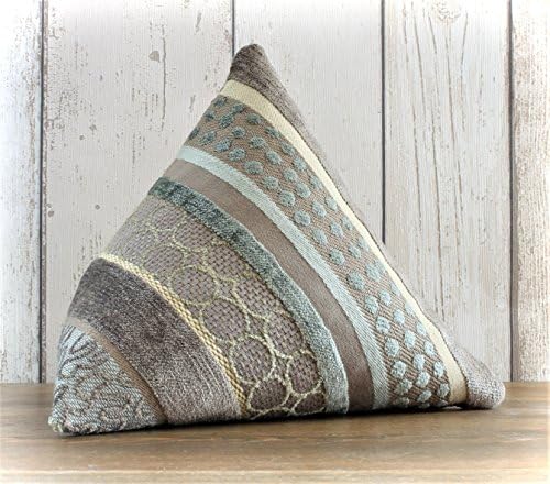 Sage Green Spot &amp; Stripe Pyramid Doorstop