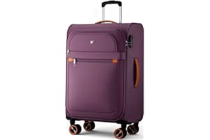 ABISTAB Weichschalenkoffer groß 78x48x30cm - Stoff Koffer Trolley - Leicht Reisekoffer mit 4 Rollen & Zahlenschloss, Handgepäck Koffer, 109 Liter, Rot
