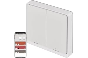 EMOS GoSmart Home przenośny przełącznik sceny z wyświetlaczem LED i aplikacją – ZigBee – zasilanie bateryjne – 2 przyciski, 6 scen – steruje nieograniczoną liczbą inteligentnych urządzeń lub lamp –