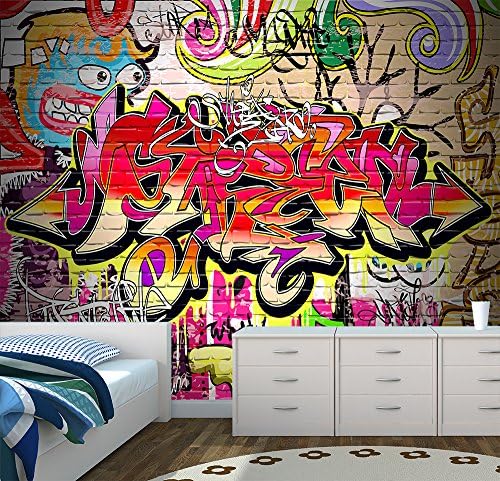 Wall Art Desire Graffiti Wall Urban Art Wall Mural Photo Wallpaper Kids Bedroom Play Room (Paper 220gsm Premium, XX- Large (W) 3000mm x (H 2400mm)