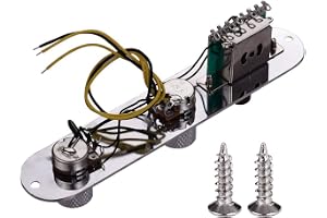 Dilwe Förkopplad Telecaster Control Plate-enhet med 3 Knoppar och 3-vägsbrytare, för Tele Style Guitar