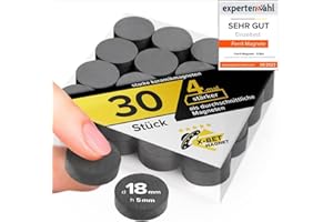 ‎X-BET MAGNET Magnete Klein - 18x5 mm - Kühlschrankmagnete - Magnete für Magnettafel - Magnete Whiteboard - Mini Magnete - Magnete Kühlschrank Schwarz - Kleine Magnete Stark - Magneten für Magnettafel - 30 Stück