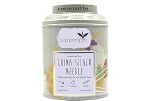 Tea People China Silver Needle, 60 g Loose Leaf Tea in a Tin Caddy, CSN-60g