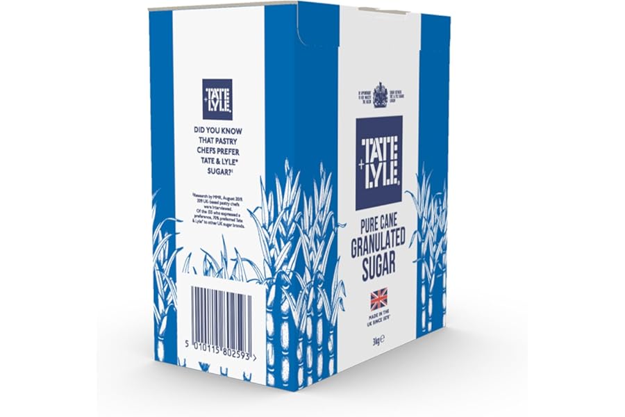 Tate & Lyle - Granulated White Sugar - Versatile Pure White Cane Sugar for Everyday Sweetening, Cooking & Baking - Consistently Fine Quality - UK Packed - 1 x 3kg